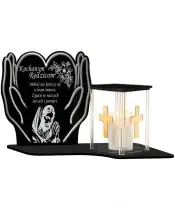 Premium-Dedizierte Kerze „Hands House“ LED-Kerze für Friedhofsgrab