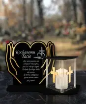 Premium Einweihungskerze Hände Golden House LED Kerze für Friedhof Grab