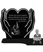 Premium Candle Silver Hands Statuette Crystal Ball 3D Photo For Grave