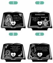 Premium Candle Statuette Book Silver Crystal Ball 3D Photo For Grave