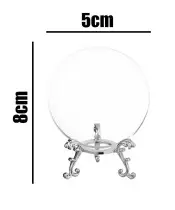 Premium Candle Statue Cross Silver Crystal Ball 3D Photo For Grave
