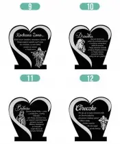 Premium Candle Statuette Heart Gold Crystal Ball 3D Photo For Grave