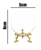 Premium Candle Golden Cross Crystal Ball 3D Photo For Grave