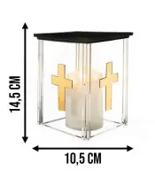 Eternal Candle with Photo Premium House LED Candle for Cemetery Grave