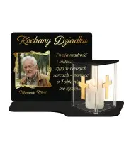 Eternal Candle with Photo Premium House LED Candle for Cemetery Grave