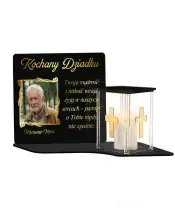 Eternal Candle with Photo Premium House LED Candle for Cemetery Grave
