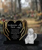 Znicz Premium Statuetka Dłonie Figurka Anioł Gipsowy Na Grób Cmentarz