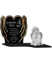 Premium Candle Hands Statuette Angel Gypsum Figurine For Grave Cemetery
