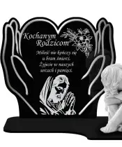 Premium Kerze Statuette Hände Engel Figur Gips für Friedhof Grab