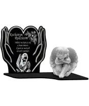 Premium Candle Statuette Hands Angel Figurine Plaster For Cemetery Grave