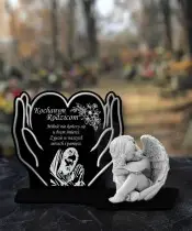 Premium Candle Statuette Hands Angel Figurine Plaster For Cemetery Grave
