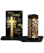 Premium Eternal Solar Candle Golden Cross for the Tomb of All Saints