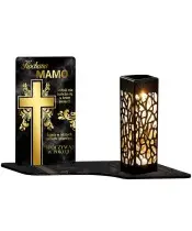 Premium Eternal Solar Candle Golden Cross for the Tomb of All Saints