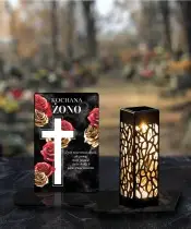 Premium Eternal Solar Candle Golden Roses for the Tomb of All Saints