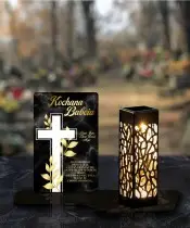 Premium Eternal Solar Candle Gold Cross for the Tomb of All Saints