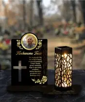 copy of Premium Eternal Solar Candle Gold Cross for the Tomb of All Saints