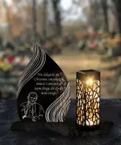 Solar LED Candle Premium Statuette John Paul II for All Saints' Day