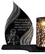 Solar LED Candle Premium Statuette John Paul II for All Saints' Day
