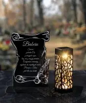 Solar LED Candle Premium Papyrus Statuette for All Saints' Day