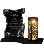 Solar LED Candle Premium Papyrus Statuette for All Saints' Day