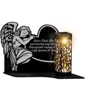 Solar LED Candle Premium Angel Statuette for All Saints' Day