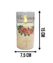 Premium Candle Statue Led Heart Candle We Remember at the Cemetery
