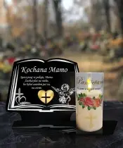 Premium Candle Statuette Led Book Candle We Remember at the Cemetery