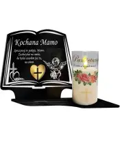 Premium Candle Statuette Led Book Candle We Remember at the Cemetery