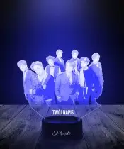Lampka LED 3D Zespół Exo Muzyka K-Pop