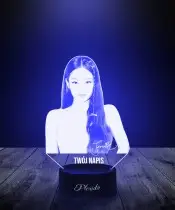 3D LED Lampe Schwarz Pink Jennie Band K-Pop Musik