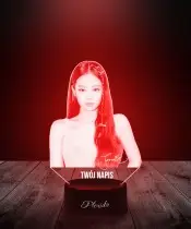 3D LED Lampe Schwarz Pink Jennie Band K-Pop Musik
