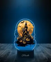Lampka LED z Nadrukiem Halloween Nawiedzony Zamek