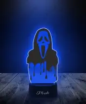 LED Lamp with Print Halloween Mask Scream