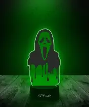 LED Lamp with Print Halloween Mask Scream
