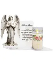 Premium Kerzenstatue Led Herzkerze Wir erinnern uns auf dem Friedhof