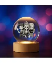 Kristallkugel 3D LED Kerze Huntrix Kpop Rumi Zoey Mira Jagd