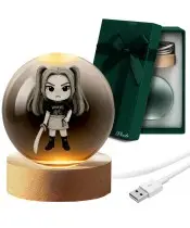 3D LED Crystal Ball Glowing Huntrix Kpop Mira Huntresses