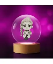 Kryształowa Kulka 3D LED Świecąca Huntrix Kpop Rumi Łowczynie