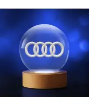 3D Kristallkugel Audi Logo Automotive