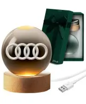 3D Kristallkugel Audi Logo Automotive