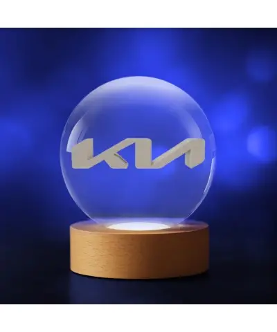 3D-Kristallkugel Kia Logo...