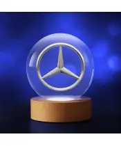 3D-Kristallkugel Mercedes-Logo Automobil