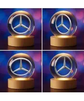 3D-Kristallkugel Mercedes-Logo Automobil