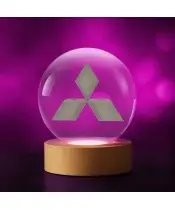 3D-Kristallkugel Mitsubishi Logo Automotive