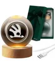 3D Crystal Ball Skoda Logo Motoring