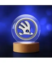 3D Kristallkugel Skoda Logo Motoring