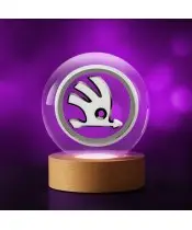 3D Kristallkugel Skoda Logo Motoring