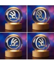 3D Kristallkugel Skoda Logo Motoring