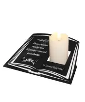 copy of Premium Book Statuette 22 cm With a Red Eternal Rose for the Grave