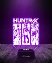 Lampka LED 3D Huntrix K-popowe Łowczynie Demonów Rumi Mira Zoey